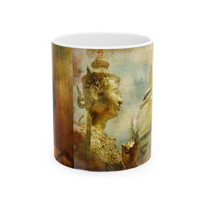 Old Painting Ceramic Mug, (11oz, 15oz)