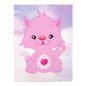 Swaddle Blanket - Pink Red Heart Teddy Bear Design