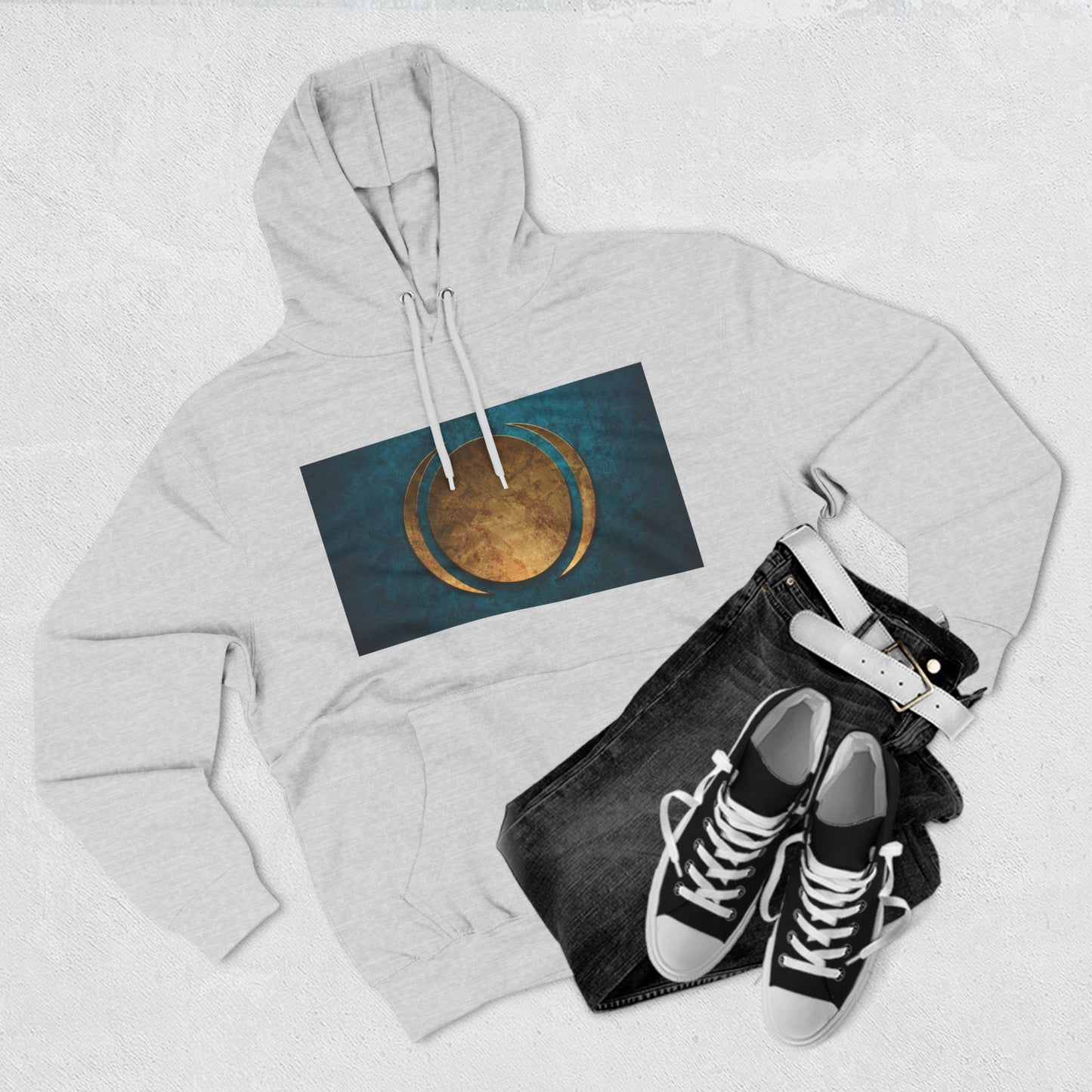 Three-Panel Fleece Hoodie