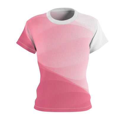 Women's Cut & Sew Red and Pink T-shirt