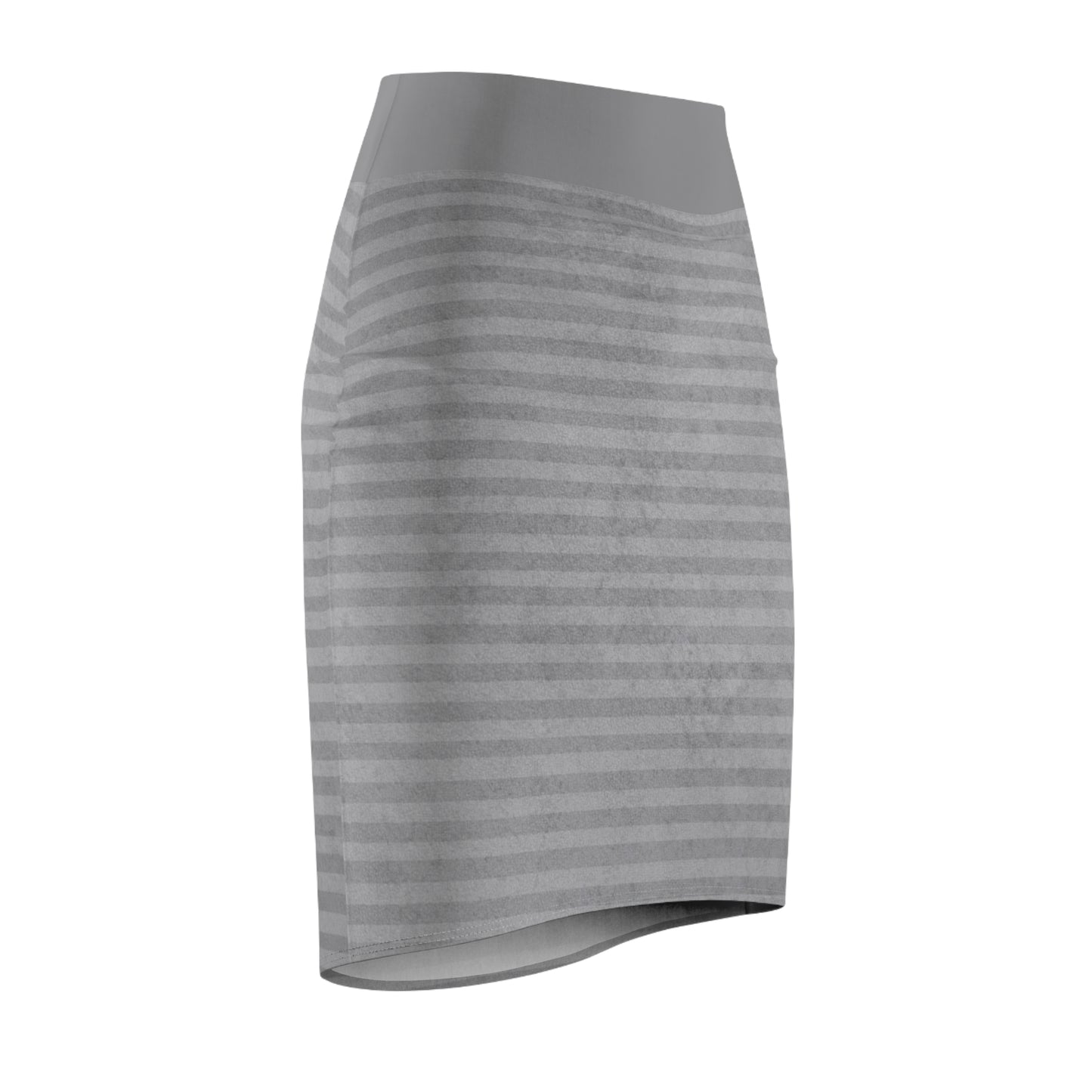 Women's Pencil Gray Striped Skirt (AOP)