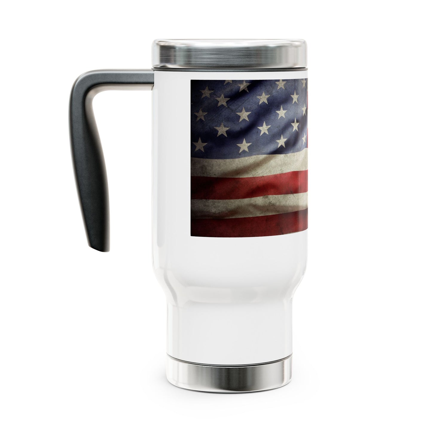 Stainless Steei Travel Mug with Handle, 14oz