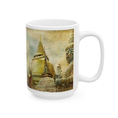 Old Painting Ceramic Mug, (11oz, 15oz)