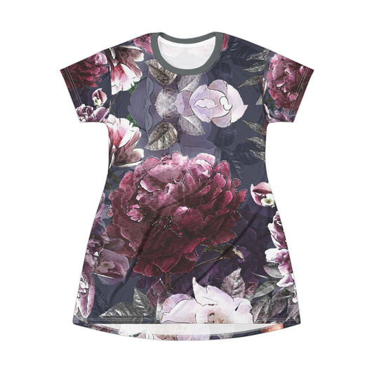 T-Shirt Dress Purple Flower (AOP)