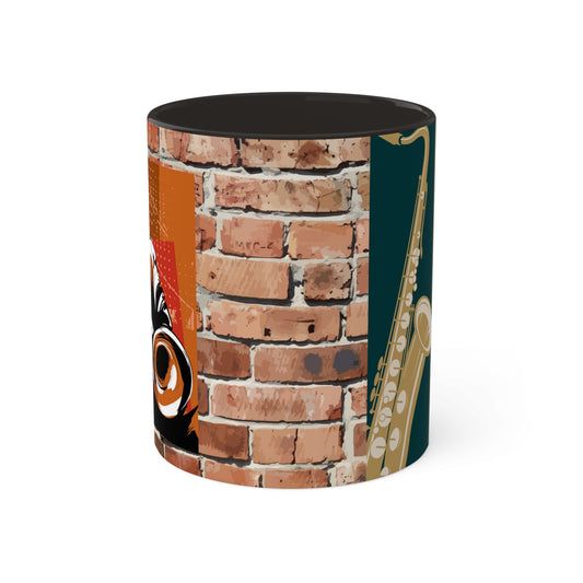 Colorful Jazz coffee Mugs, 11oz