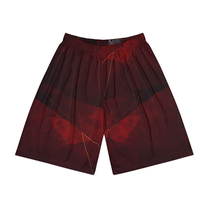 Men’s Red Mixture Sports Shorts (AOP)