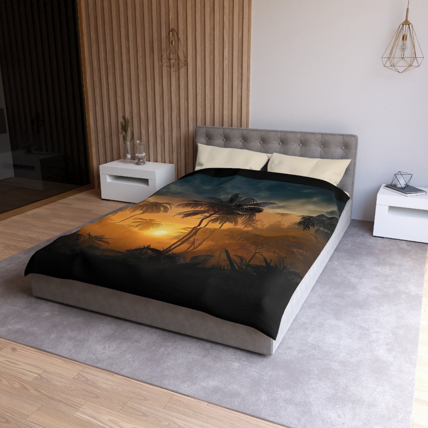 Microfiber Duvet Cover palm tree style