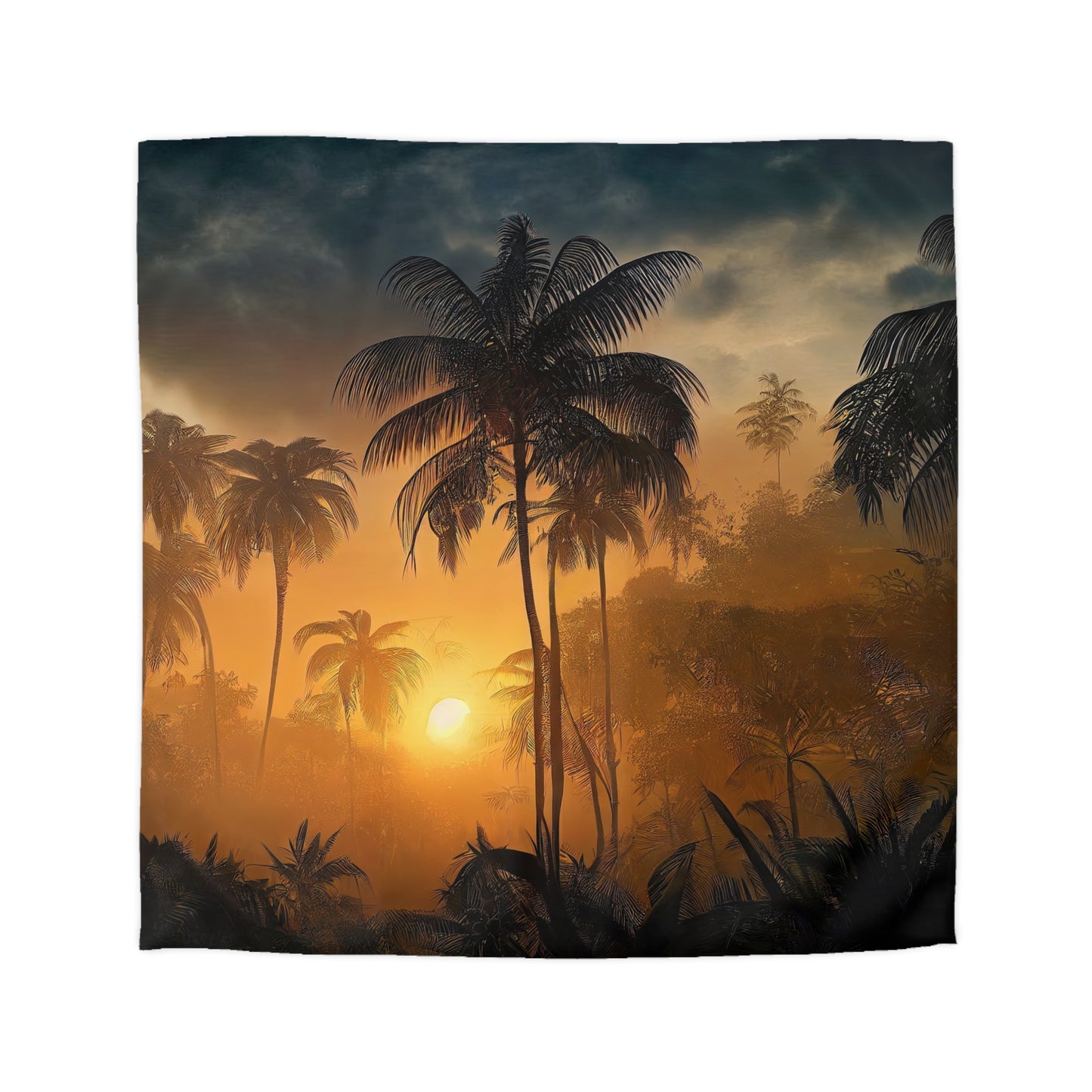 Microfiber Duvet Cover palm tree style