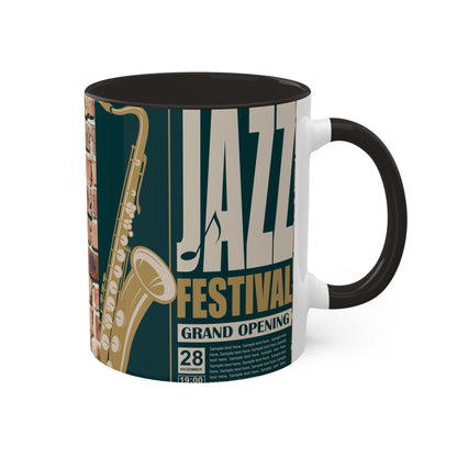 Colorful Jazz coffee Mugs, 11oz