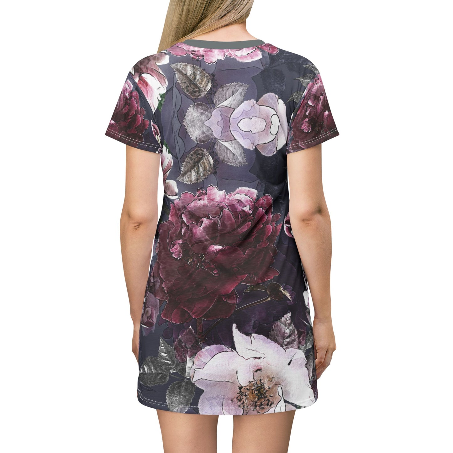 T-Shirt Dress Purple Flower (AOP)