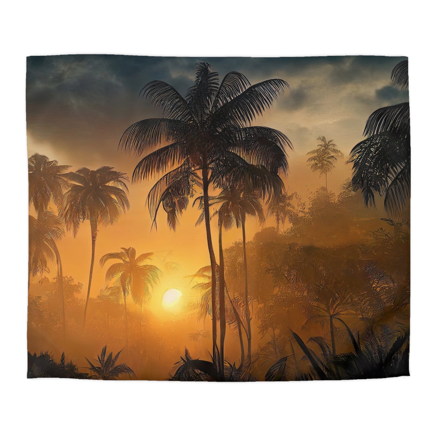 Microfiber Duvet Cover palm tree style