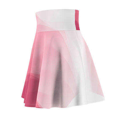 Women's red and pink Skater Skirt (AOP)