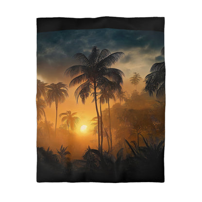 Microfiber Duvet Cover palm tree style