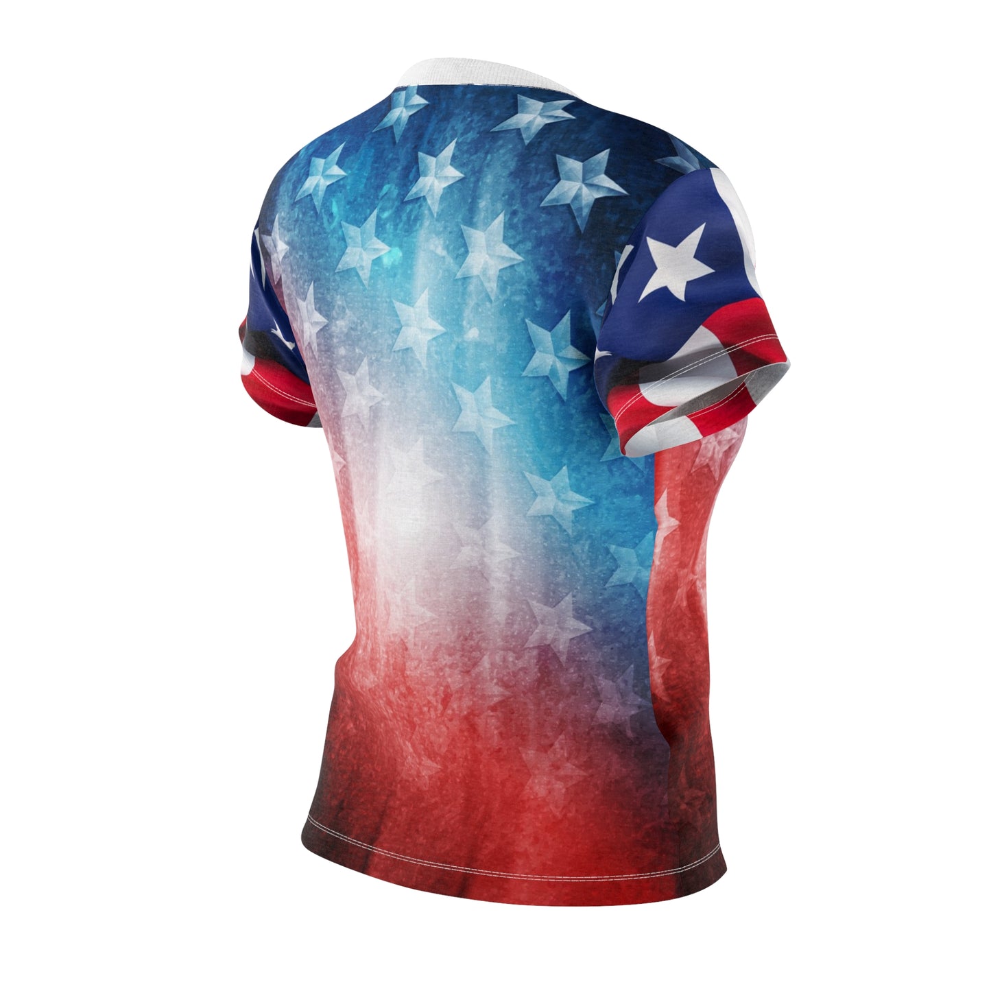 Women's Cut & Sew Amercian Flag T-shirt (AOP)