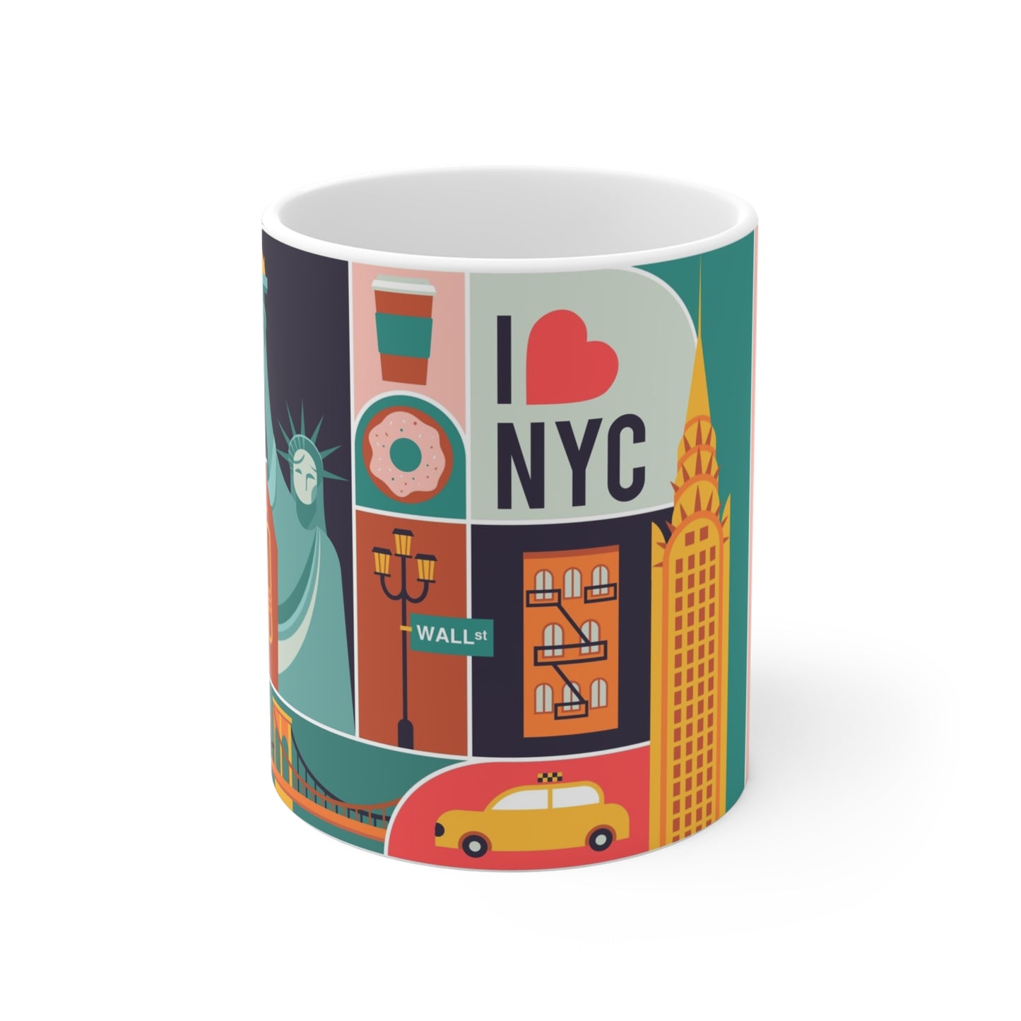 Ceramic City Line coffee Mugs 11oz