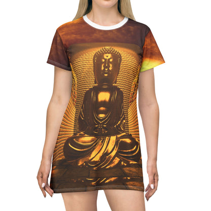 T-Shirt Dress Gold Statue