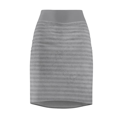 Women's Pencil Gray Striped Skirt (AOP)