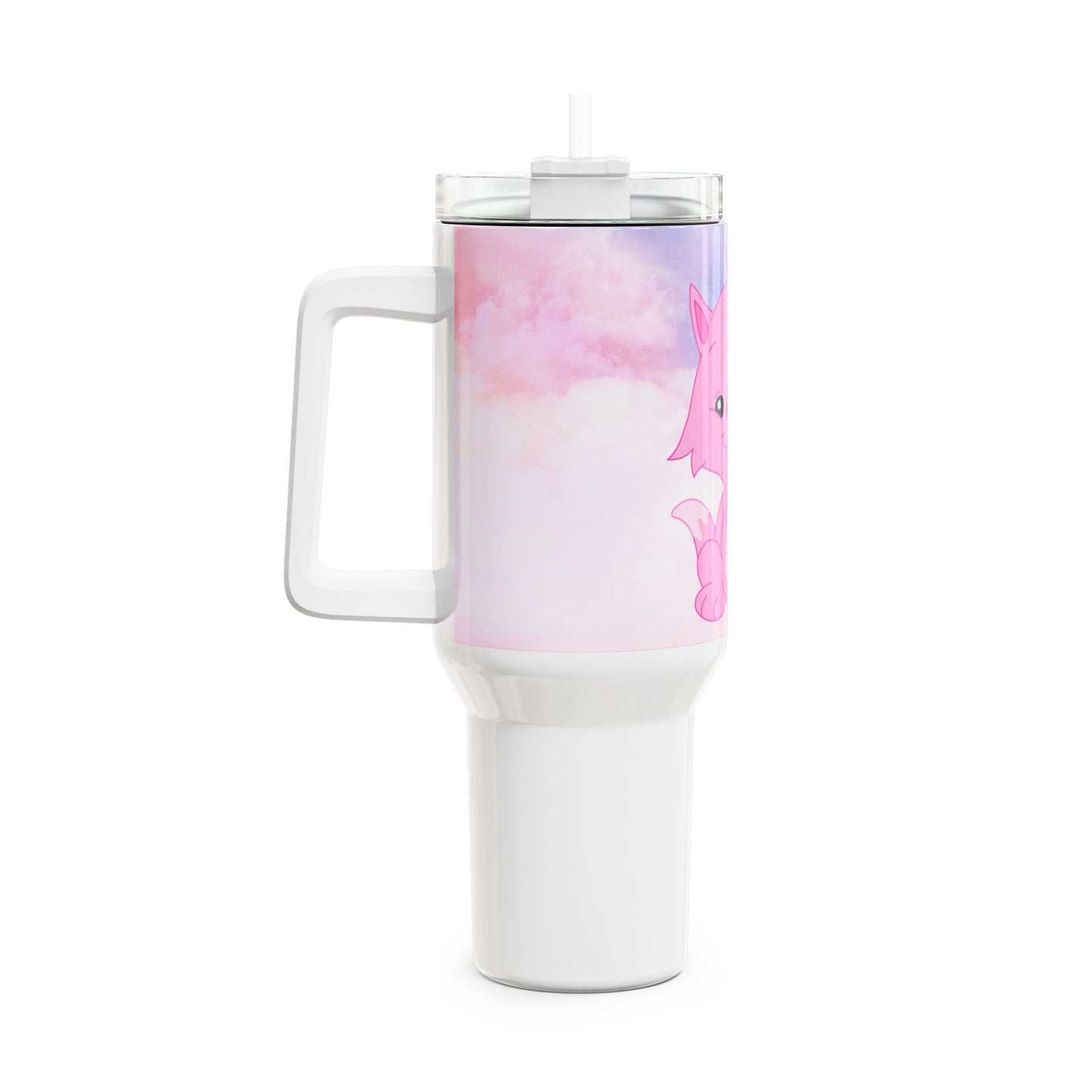 Tumbler Cup - Pink Hearted Teddy Bear Design