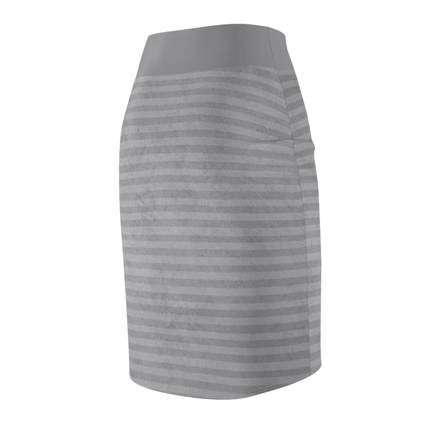 Women's Pencil Gray Striped Skirt (AOP)