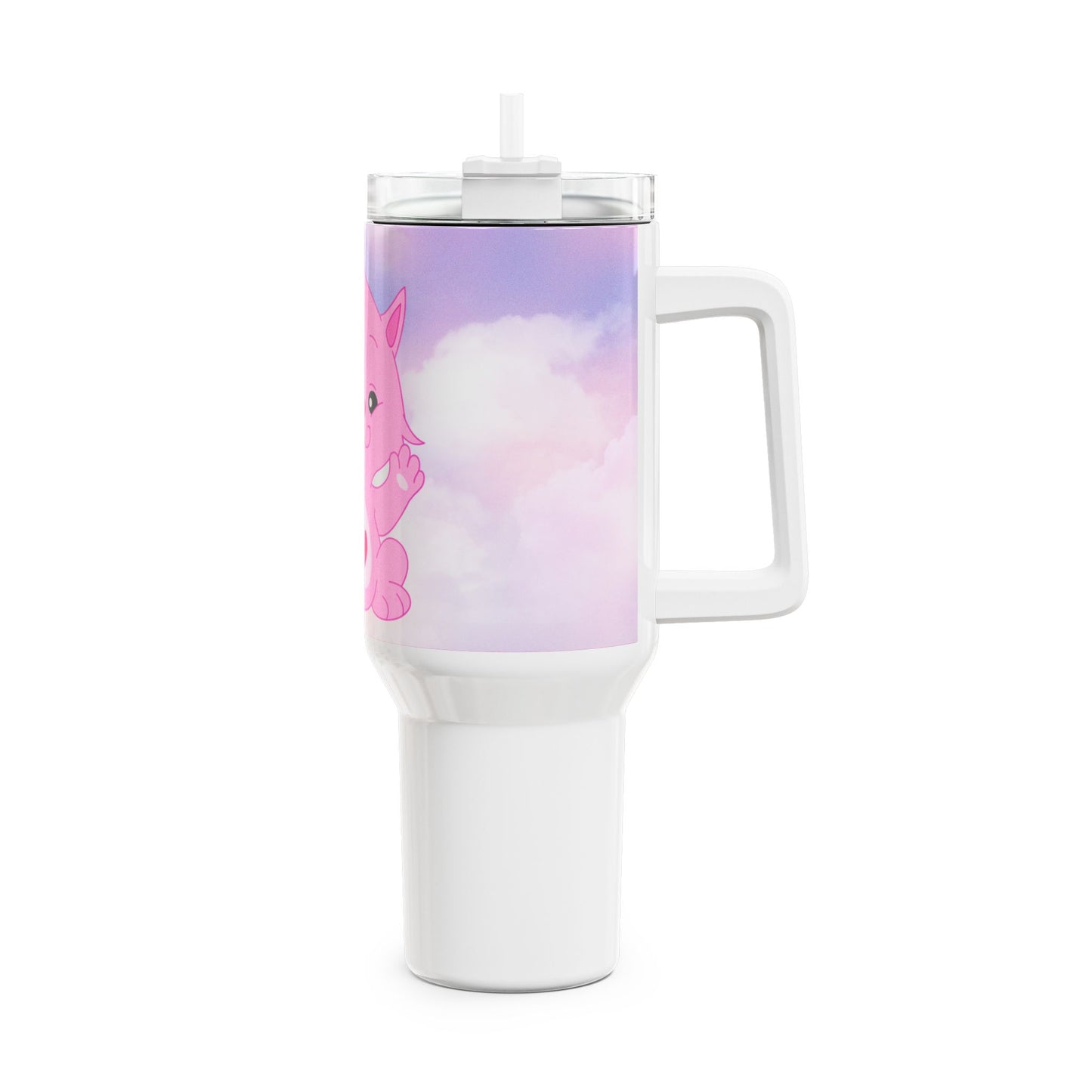 Tumbler Cup - Pink Hearted Teddy Bear Design