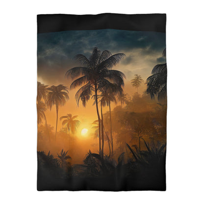 Microfiber Duvet Cover palm tree style