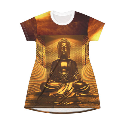 T-Shirt Dress Gold Statue