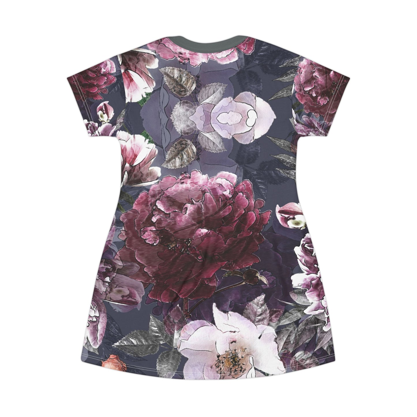 T-Shirt Dress Purple Flower (AOP)