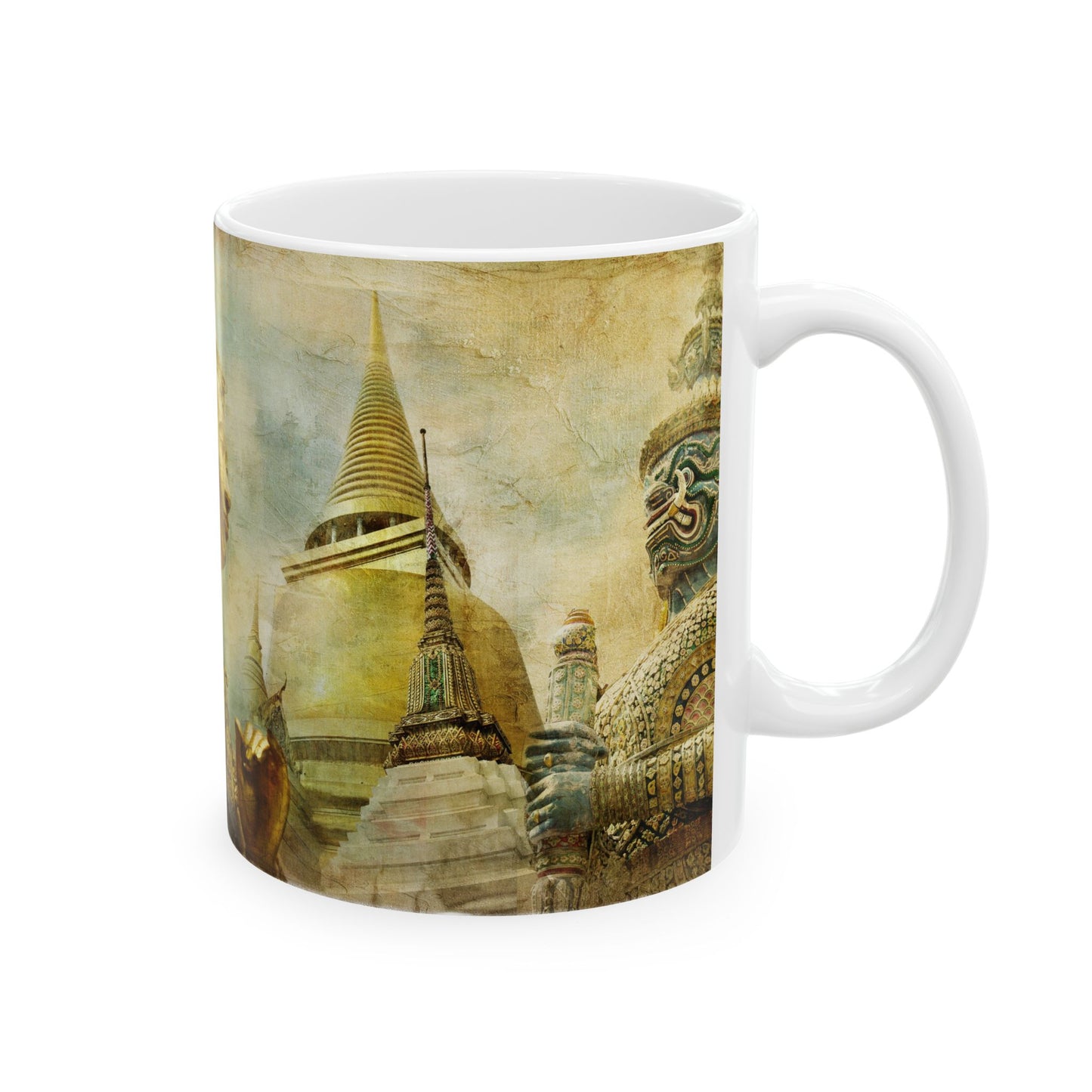 Old Painting Ceramic Mug, (11oz, 15oz)