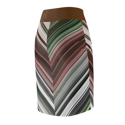 Women's Striped Pencil Skirt (AOP)