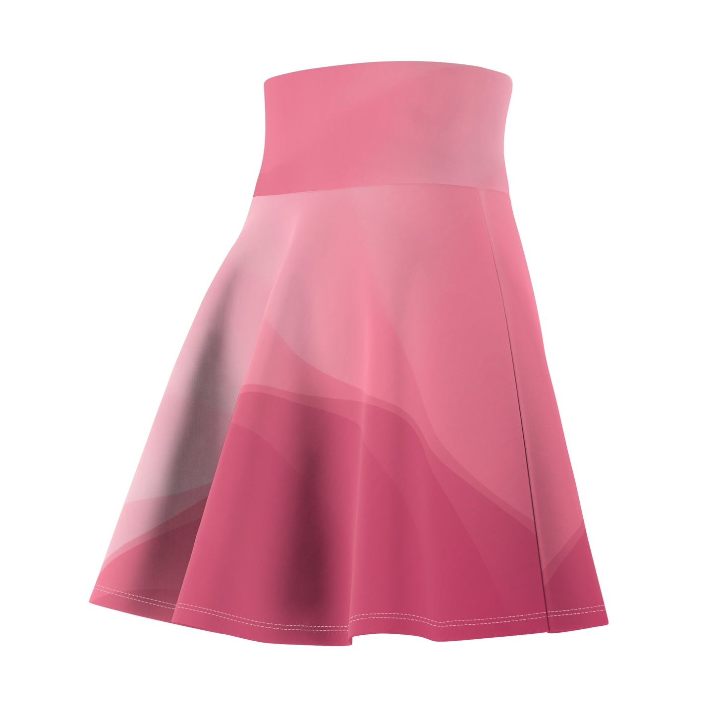 Women's red and pink Skater Skirt (AOP)