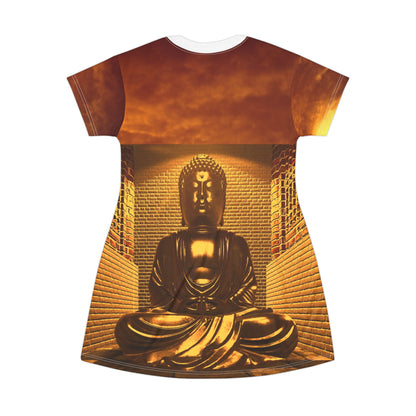 T-Shirt Dress Gold Statue