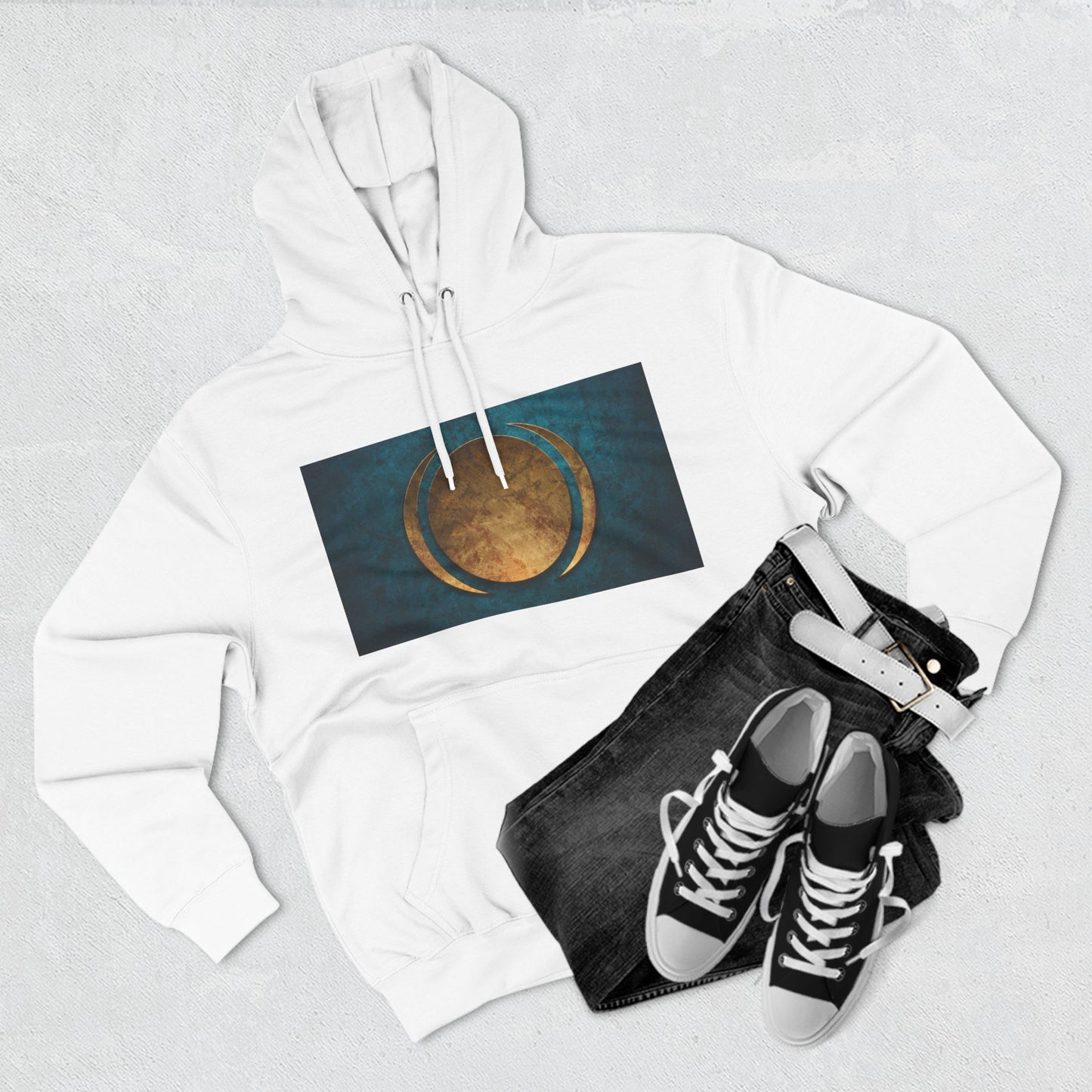 Three-Panel Fleece Hoodie