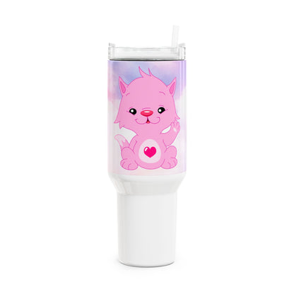 Tumbler Cup - Pink Hearted Teddy Bear Design