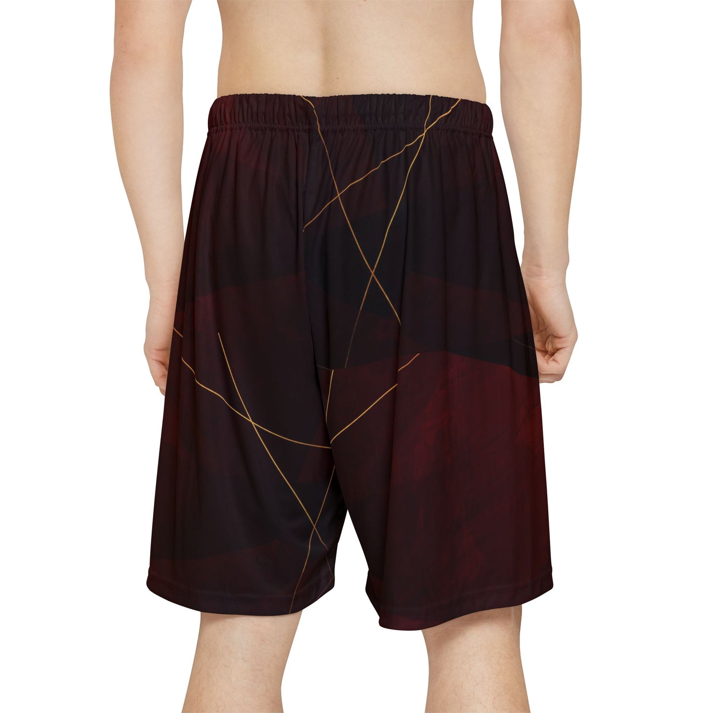 Men’s Red Mixture Sports Shorts (AOP)