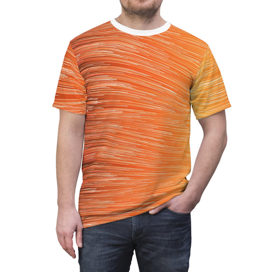 Cut & Sew Orange and Yellow Mix Unisex T-shirt (AOP)